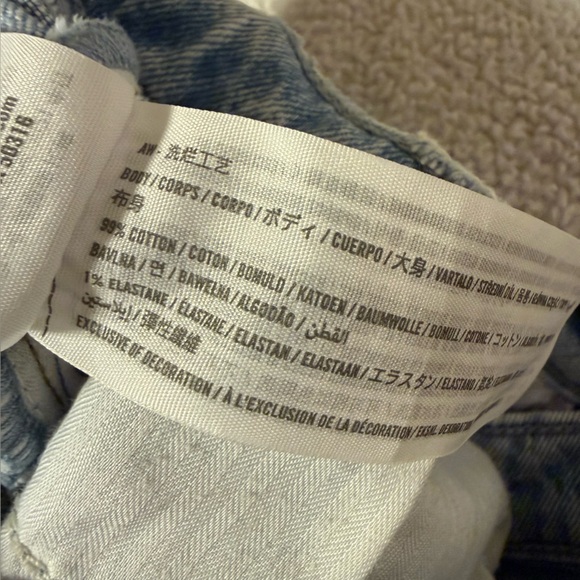 Abercrombie 90s Straight Ultra High Rise Jeans Criss Cross Waist Light Blue A&F - Picture 12 of 15